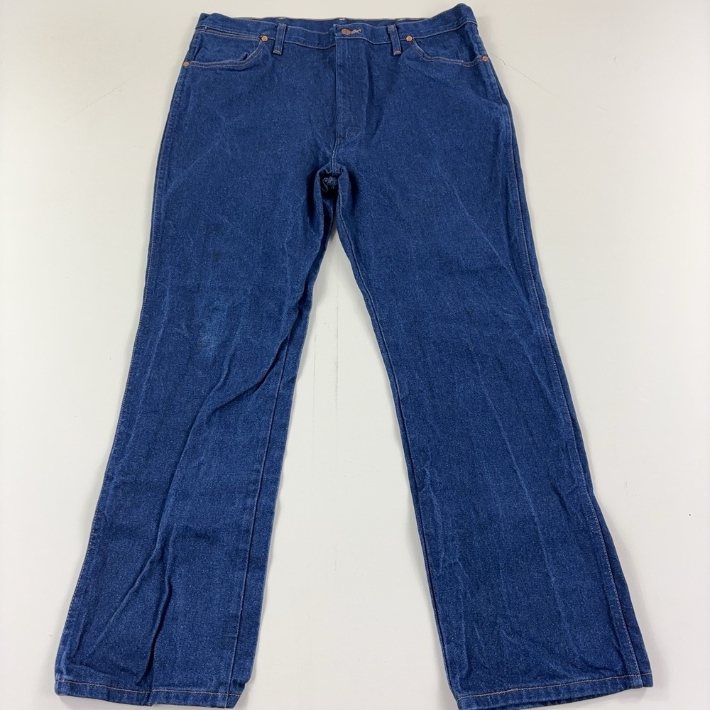 Wrangler 936DEN Cowboy Cut Jeans Men's 40x32 Slim Fit Rigid Indigo Western